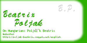 beatrix poljak business card